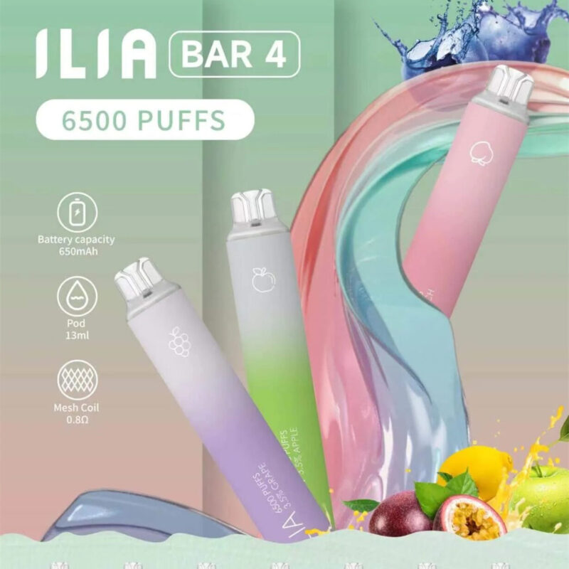 ILIA哩亞6500口一次性電子煙（活動時期買5送1隻） 第四代拋棄式拋棄式
